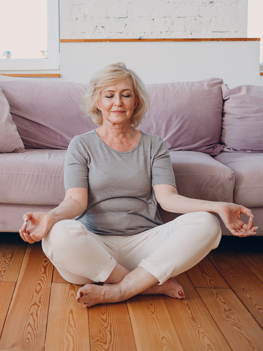 woman meditating