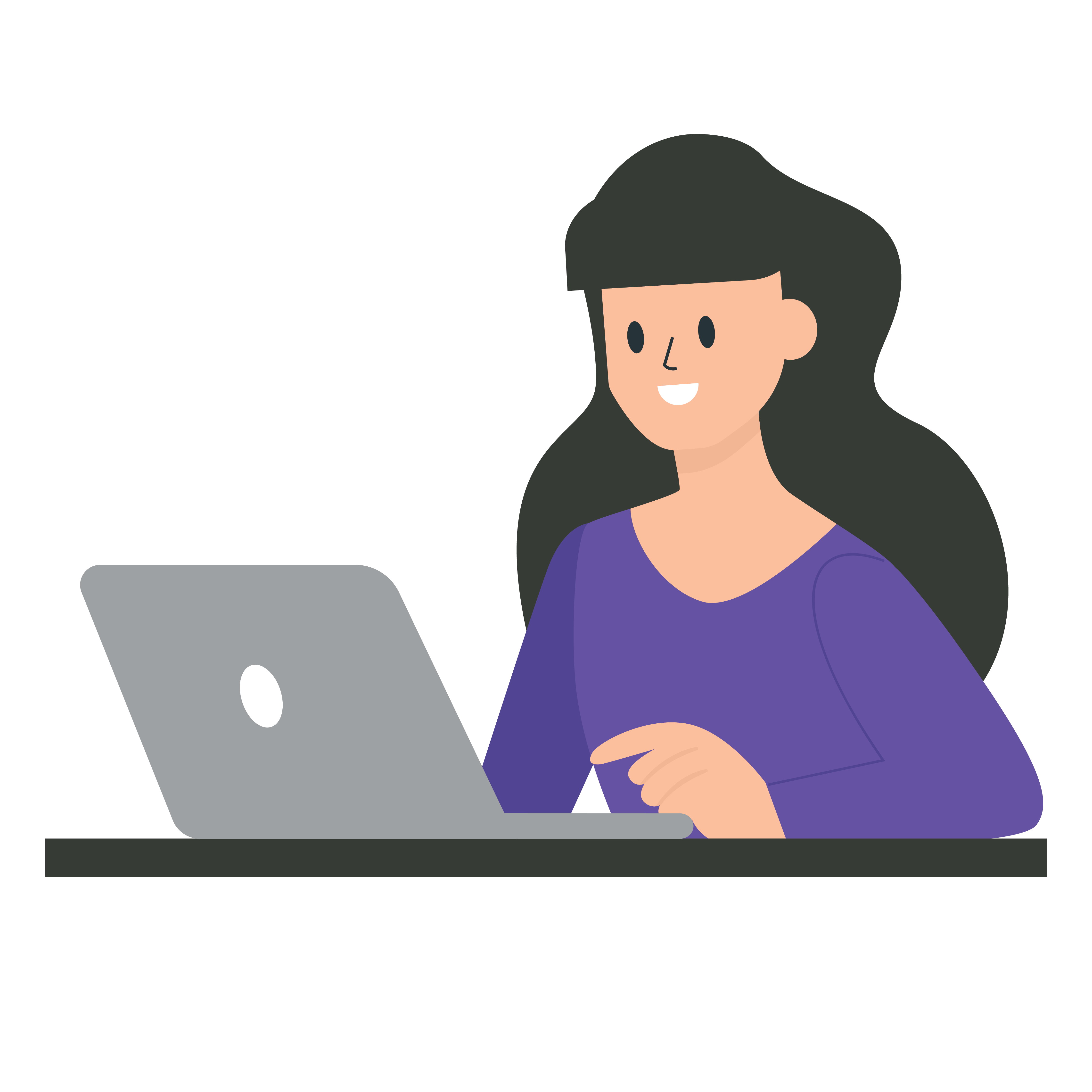 woman using laptop